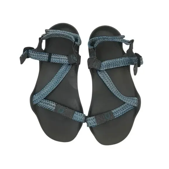 Xero Shoes Z-Trek Blue Strap & Grey Barefoot Hiking Sandals - Picture 3 of 8
